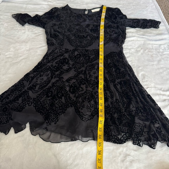 Johnny Was 4LoveAndLiberty Sheer Black Patterned Gothic Mini Dress - Picture 9 of 9